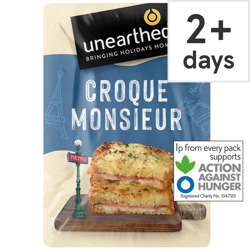 Unearthed Croque Monsieur Ham & Cheese Toasted Sandwich 140g