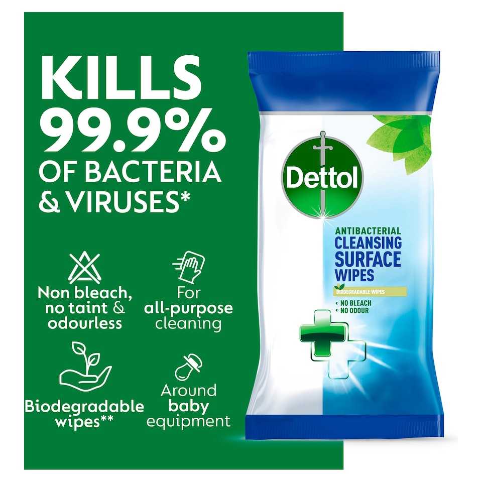 image 1 of Dettol Antibacterial Multi Surface Cleaning Wipes 126 Pack