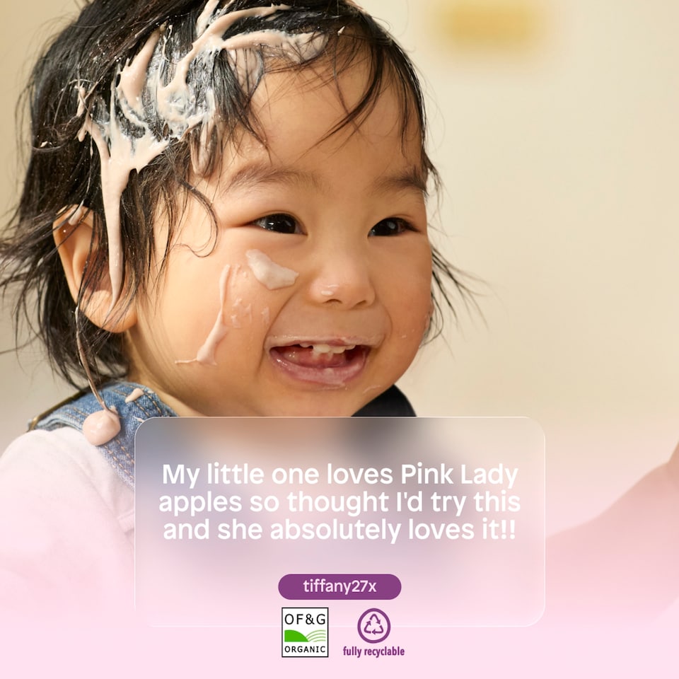 image 1 of Little Freddie Organic Pink Lady Greek Style Yoghurt Baby Food Pouch 6+ Months 100g