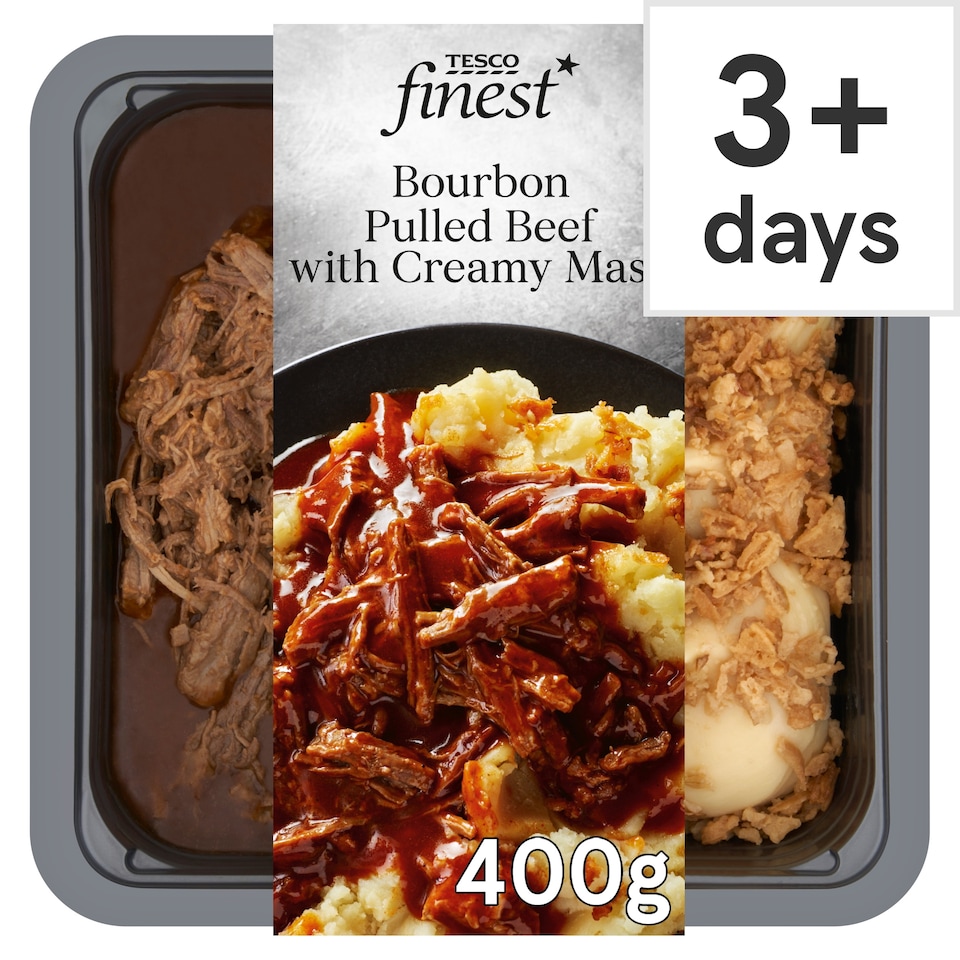 Tesco Finest Bourbon Pulled Beef With Creamy Mash 400G
