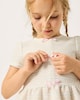 image 2 of F&F Girls 2-Piece Boucle Textured Top and Shorts Set in Cream