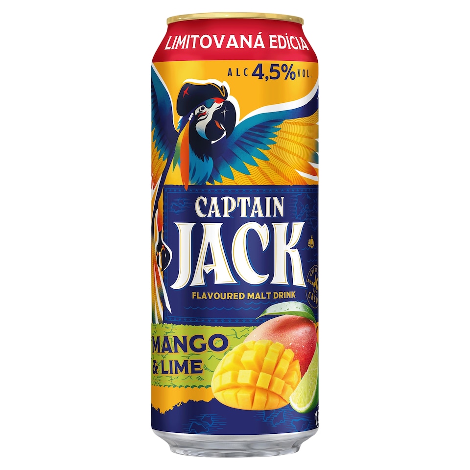 Captain Jack Mango & Lime Flavoured Malt Drink 500 ml