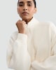 image 1 of F&F Active Pure Cotton Ribbed Half Zip Sweatshirt in Cream