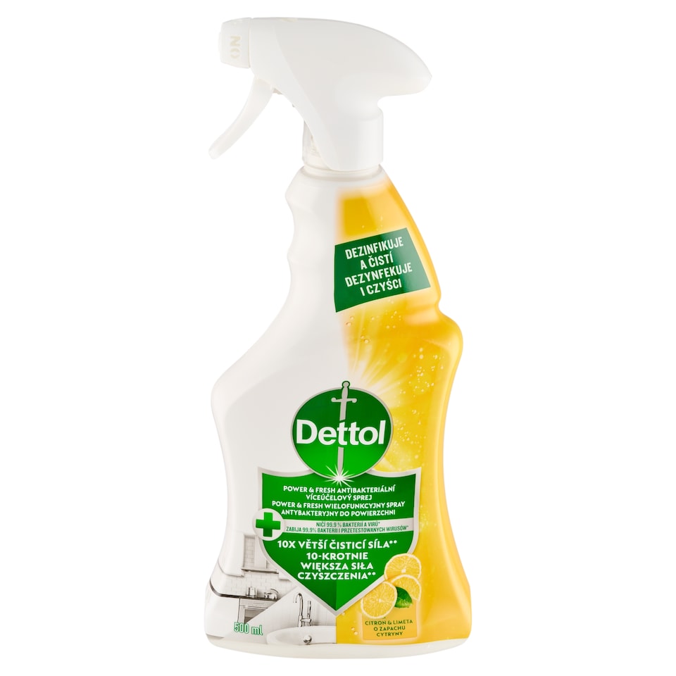 image 1 of Dettol Power & Fresh Antibacterial Multipurpose Spray Lemon & Lime 500 ml