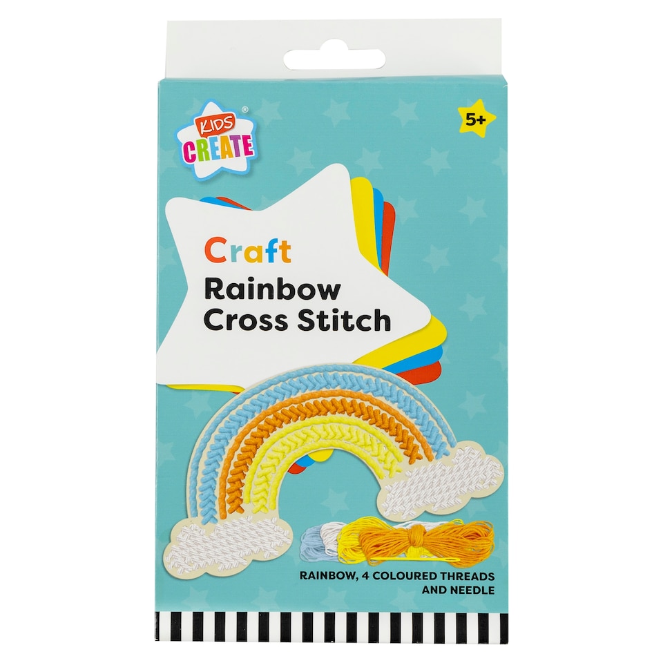 Kids Create Craft Rainbow Cross Stitch