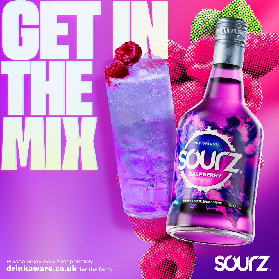image 1 of Sourz Raspberry Liqueur 70cl