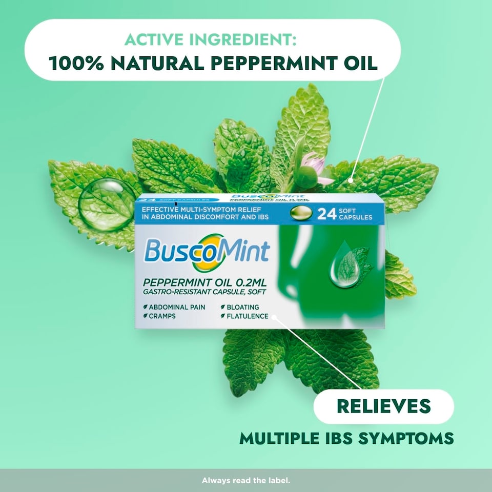image 1 of Buscomint Peppermint Oil Gastro-Resistant Soft Capsules 24s