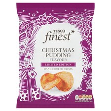 Tesco Finest Christmas Pudding Flavour Hand Cooked Crisps 150G