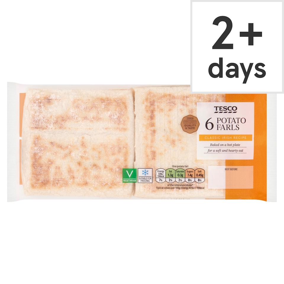 Tesco Potato Farls 6 Pack