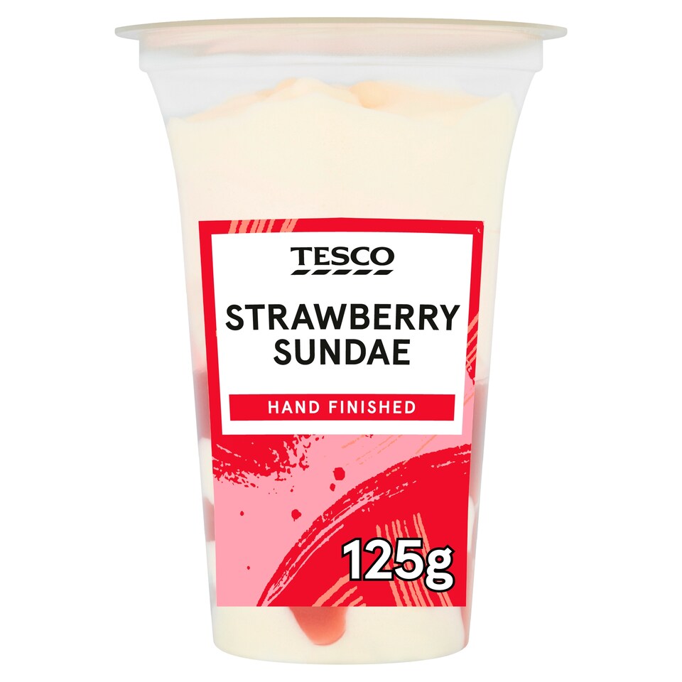 Tesco Strawberry Sundae 125G