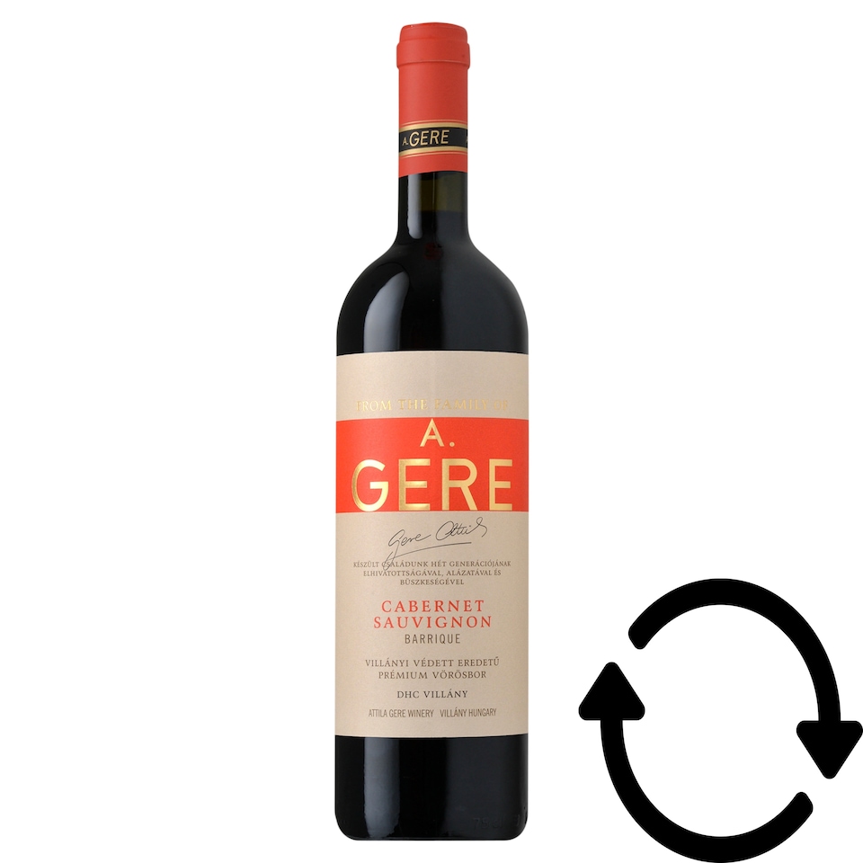 Gere Cabernet Sauvignon Barrique Prémium száraz vörösbor 14% 0,75 l