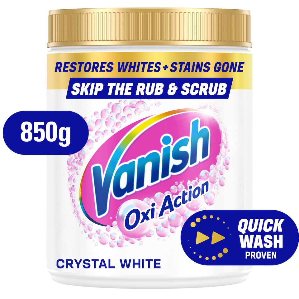 Vanish Gold Oxi Action Whitener & Stain Remover For Whites 850g