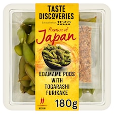 Tesco TASTE DiSCOVERiES Flavours of Japan Edamame Pods with Togarashi Furikake 180g