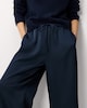 image 1 of F&F Satin Wide Leg Trousers in Navy