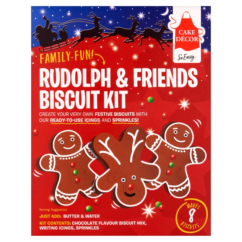 Cake Decor Biscuit Kit Rudolph & Friends 208G