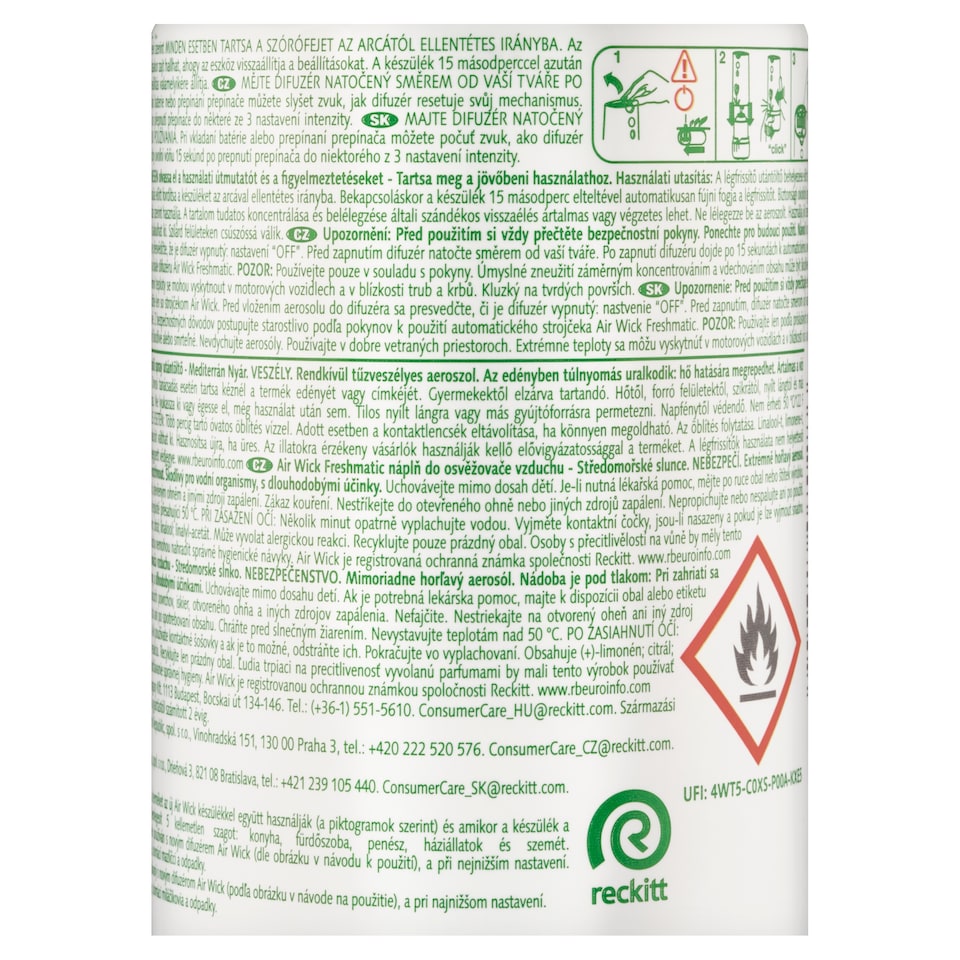 Obrázek 1 pro produkt Air Wick Freshmatic Náplň do osvěžovače vzduchu středomořské slunce 250ml