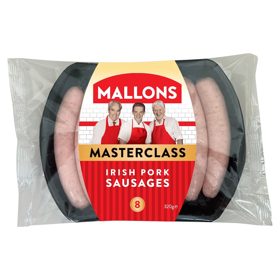 MALLONS MASTERCLASS 8 IRISH PORK SAUSAGES 320G