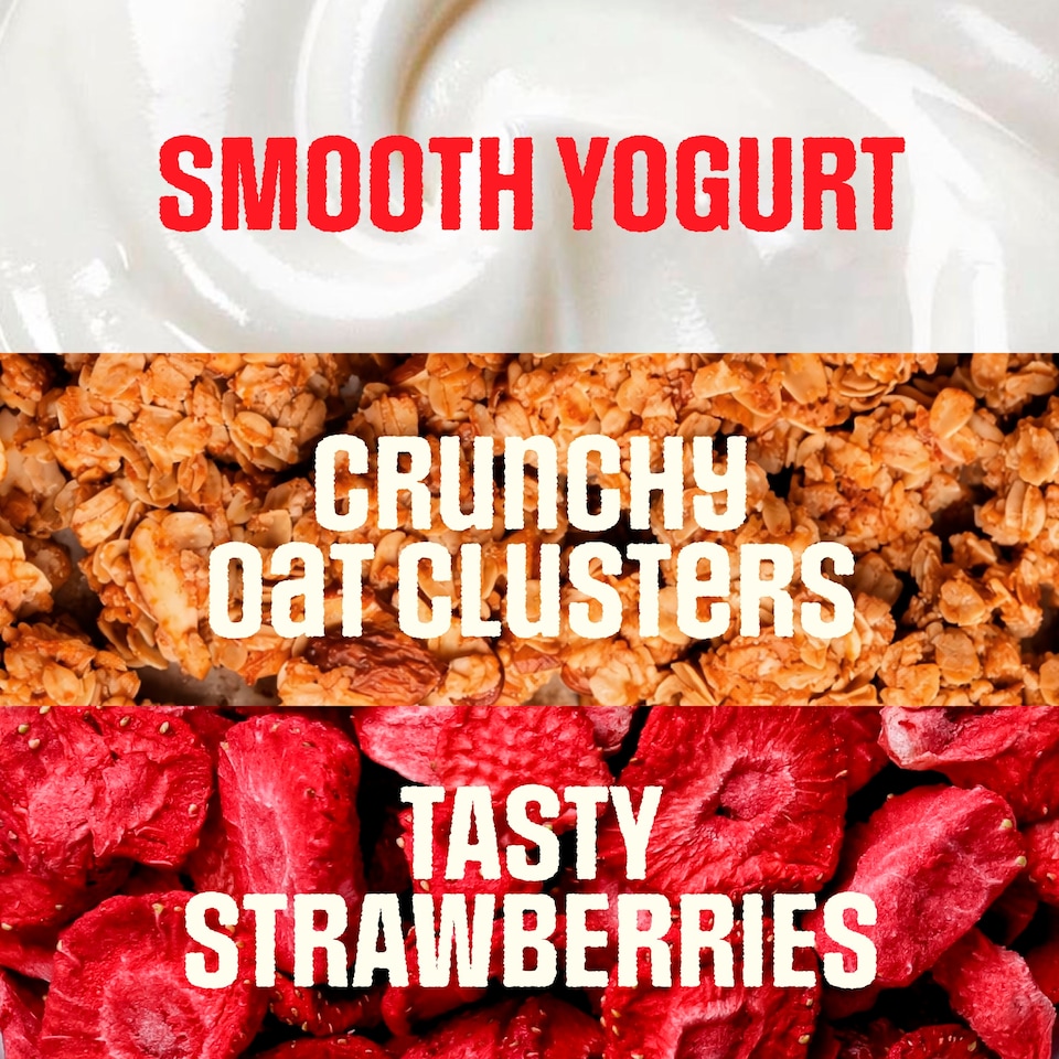 image 1 of Nomadic Yogurt and Oat Clusters, Strawberry 4 x 169g