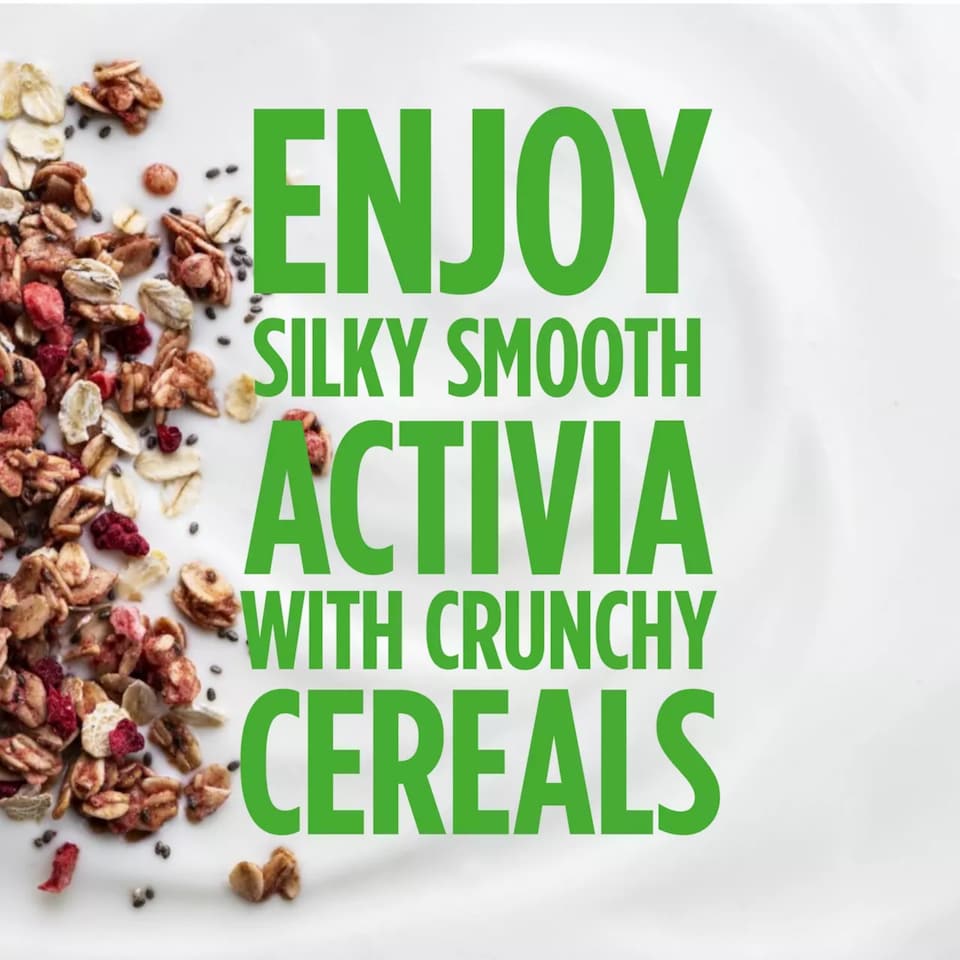 image 1 of Activia Natural Yoghurt & Red Berries Chia Muesli Breakfast Topper with Spoon 165g