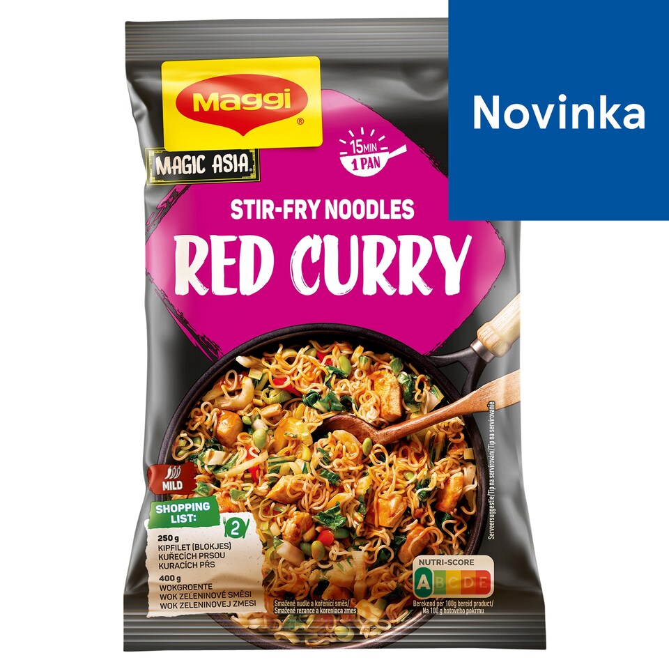 MAGGI Rezance z panvice Červené karí, vrecko 185 g