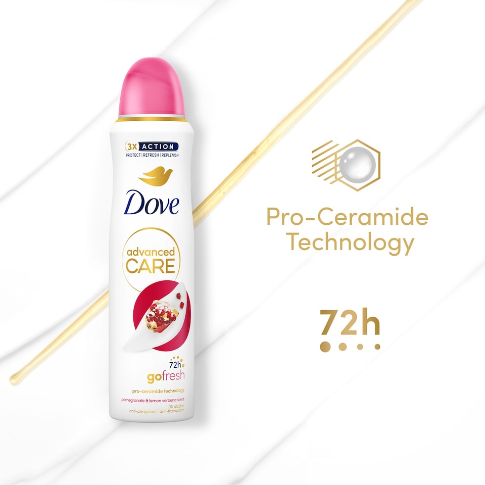 image 1 of Dove Advanced Care Go Fresh Pomegranate 72h Antiperspirant Deodorant 150ml