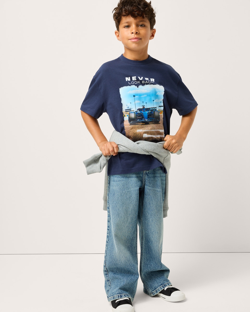 image 1 of Atlassian Williams F1 Team Pure Cotton T-Shirt in Navy