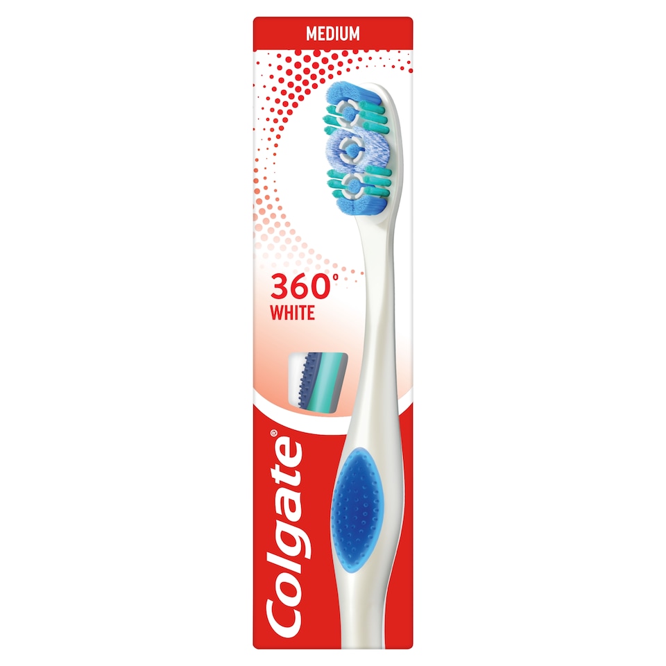 Colgate 360 Max White One Közepes fogkefe 1 db  1. kép
