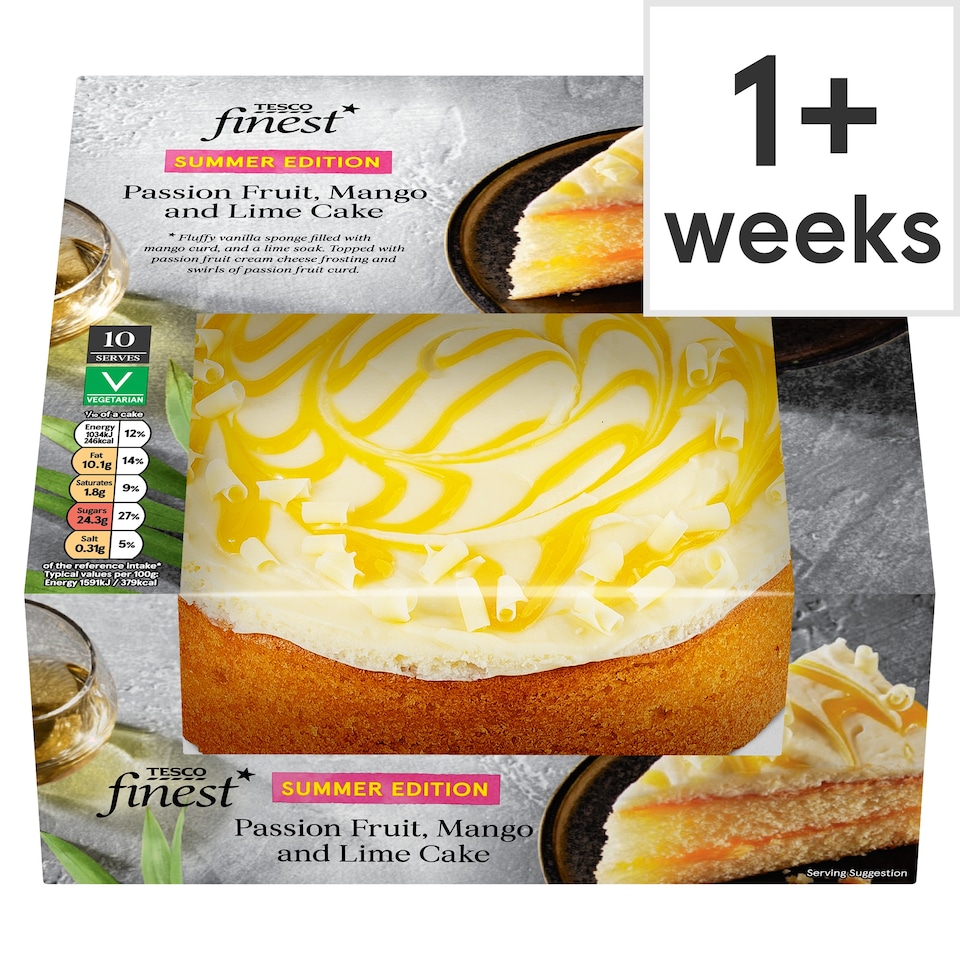Tesco Finest Lime, Passion Fruit & Mango Cake
