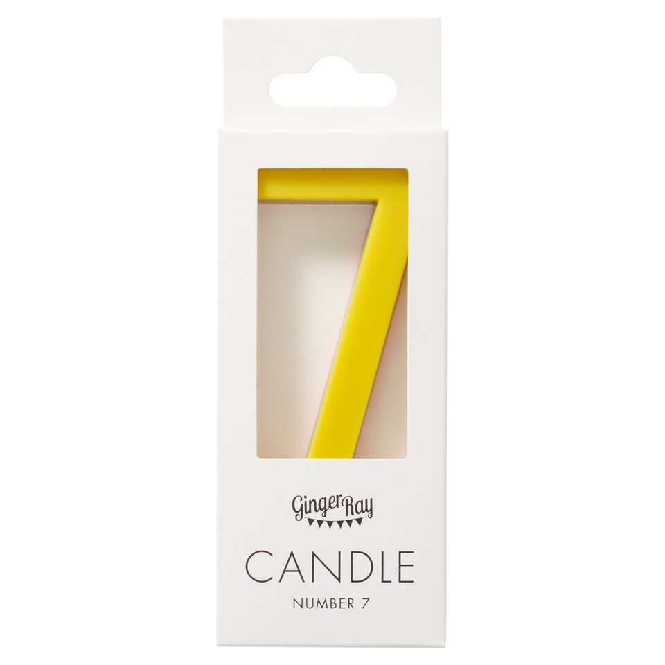 image 1 of Ginger Ray Rainbow Number 7 Candle