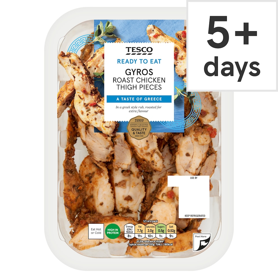 Tesco Greek Inspired Chicken Thigh Strips 180g