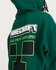 image 4 of Minecraft Cotton Rich Creeper Hoodie in Green