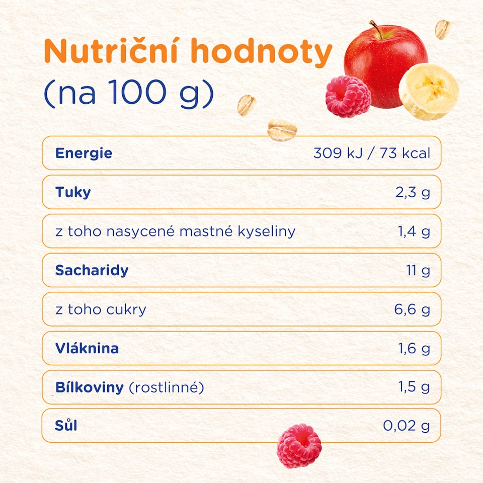 Obrázek 1 pro produkt Sunar Smootík dětská kapsička malina, jogurt, ovesné vločky 12m+, 120g