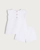 image 2 of F&F Baby Seersucker Sleeveless Top and Shorts Set in White