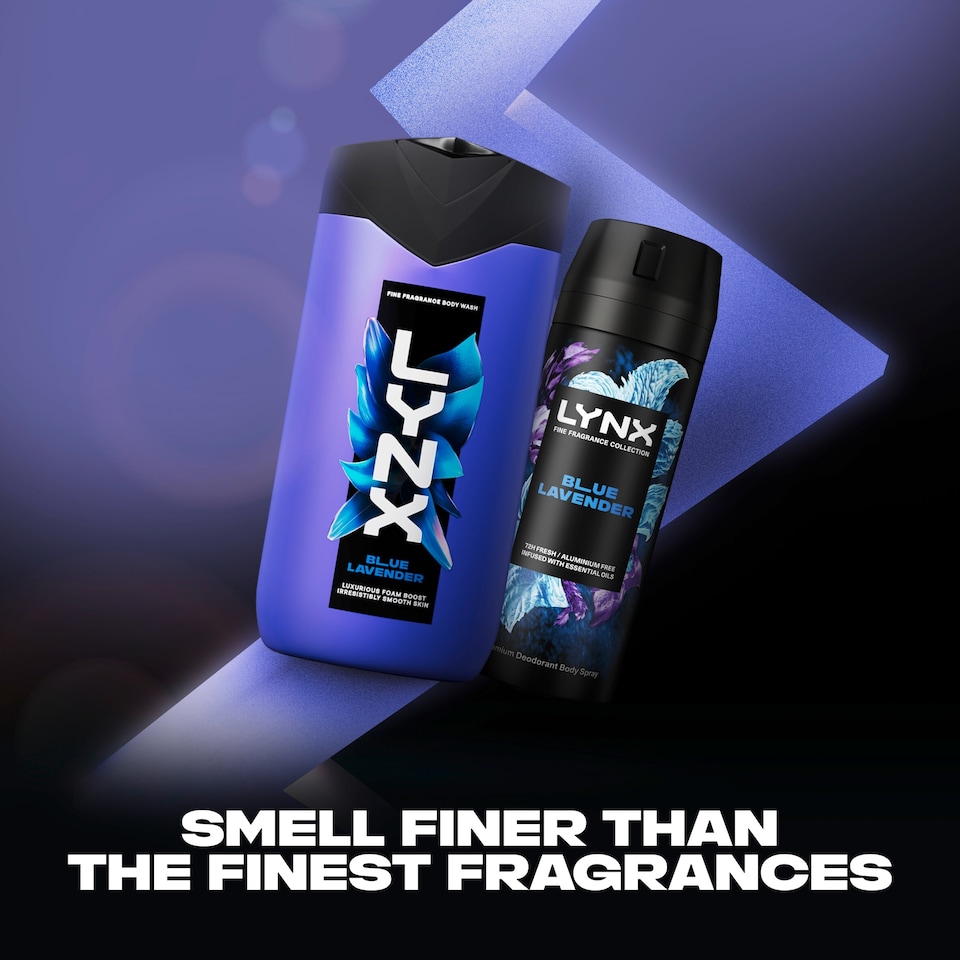 image 1 of Lynx Fine Fragrance Blue Lavender Bodyspray & Bodywash Gift Set