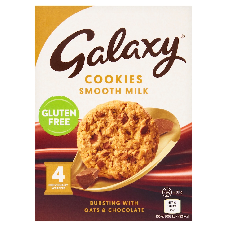 Galaxy Gluten Free Cookie Multipack (4x30g)