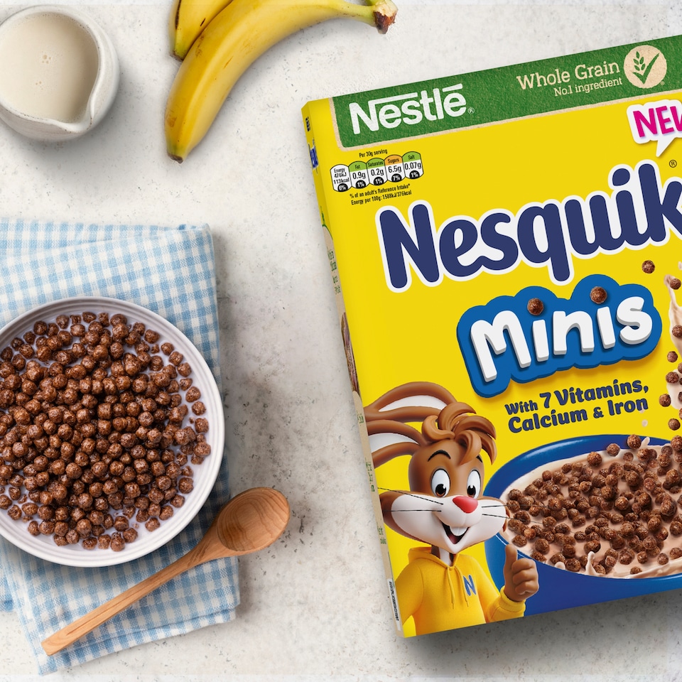 image 1 of Nestlé Nesquik Chocolate Minis Cereal 300g