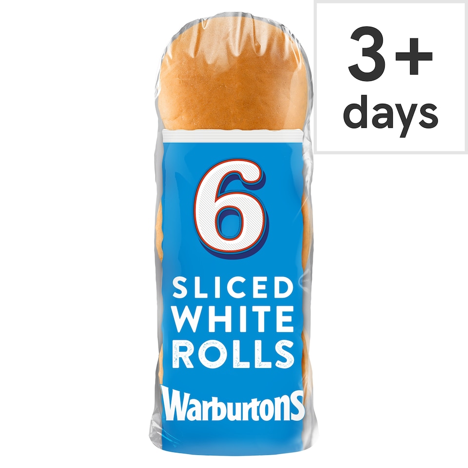 image 1 of Warburtons Soft White Sandwich Rolls 6 Pack
