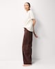 image 1 of F&F Pure Cotton Relaxed Fit Cargo Trousers in Chocolate