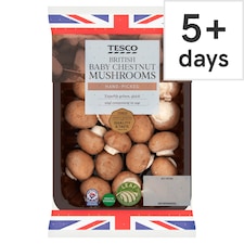 Tesco British Baby Chestnut Mushrooms 150g