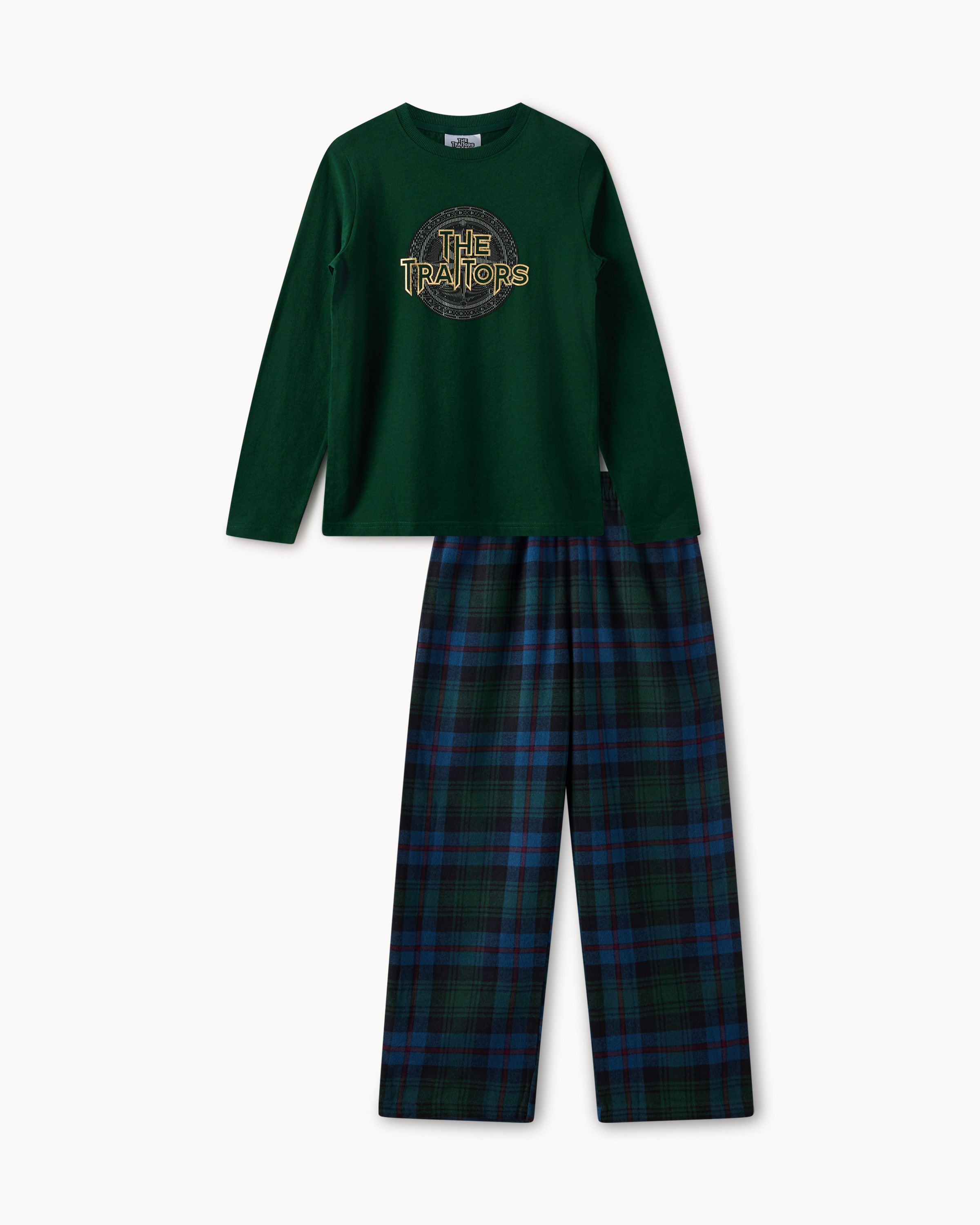 The Traitors Pure Cotton Matching Family Pyjama Set in Green