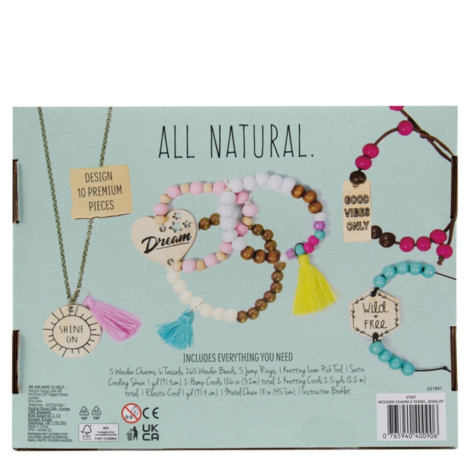 image 1 of Stmt Diy Wooden Charm & Tassel Jewelry