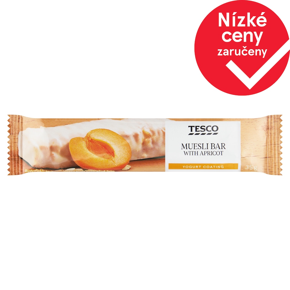 Tesco Müsli tyčinka se sušenými meruňkami v jogurtové polevě 35g