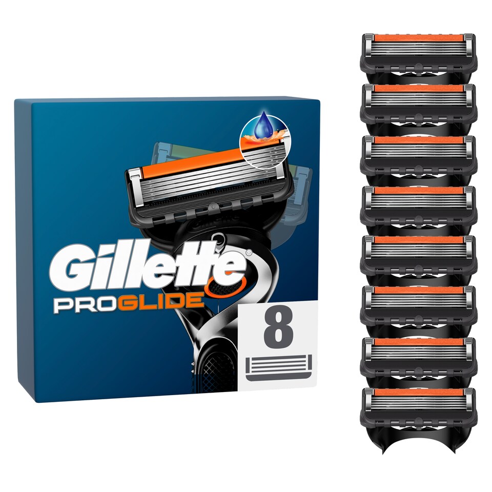 Gillette ProGlide Férfi Borotvabetétek, 8 Borotvabetétek, 5 Penge, Precíziós Nyíró  1. kép
