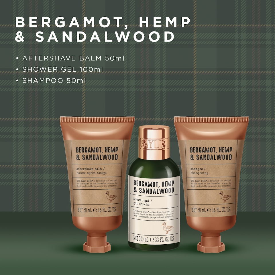 image 1 of Baylis & Harding The Fuzzy Duck Bergamot, Hemp & Sandalwood Men's Refreshing Essentials Gift Set