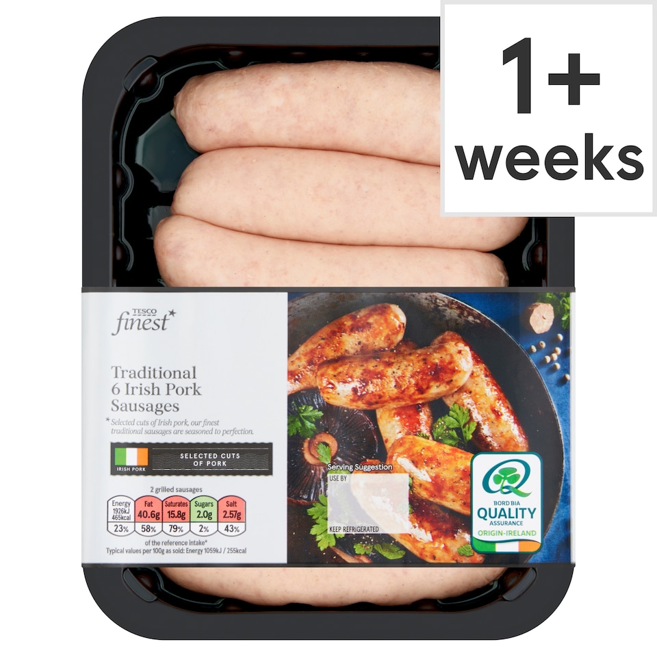 Tesco Finest Pork Sausages 454G