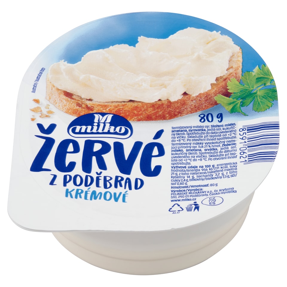 Obrázek 1 pro produkt Milko Žervé z Poděbrad krémové 80g