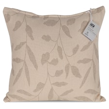 F&F Home Jacquard Leaves Cream Cushion