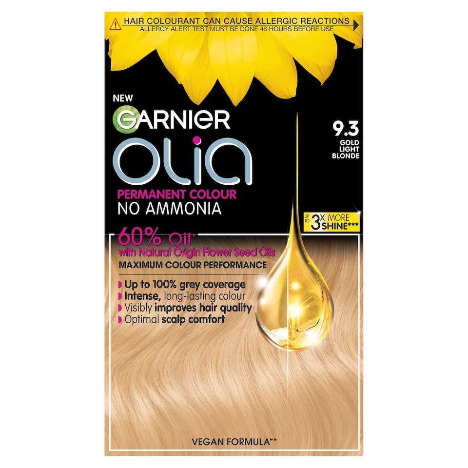 image 1 of Garnier Olia Golden Light Blonde 9.3 Permanent Hair Dye