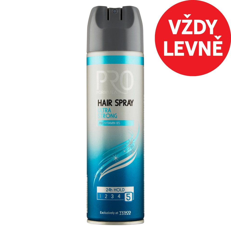 Tesco Pro Formula Ultra Strong lak na vlasy 250ml