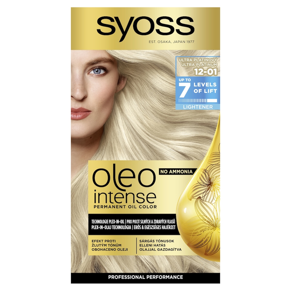 Obrázek 1 pro produkt Syoss Oleo Intense barva na vlasy Ultra platinový 12-01